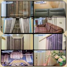 100cmX200cm Decorative Door String Curtain Beads Wall Panel Fringe Window Room Divider Blind For Wedding Coffee House Parts Door Divider Beads Tassel Screen Decoration (Colorfull 25) - Purple - View 3