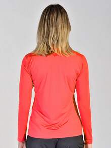 WOMEN'S LONG SLEEVE T-SHIRT WITH UV50 PROTECTION - Red - View 3