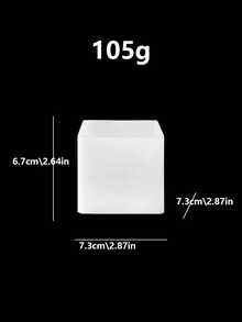 Set de 4 moldes de silicona en forma de cubo, juego 3D DIY, moldes para velas, manualidades de velas con cuentagotas, adornos de resina con espejo, accesorios creativos para el hogar - Blanco - Ver 8