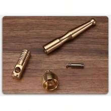 1 Stück reine Messing Doppel-Zweck Lang & Kurz Klassischer Stil Rauchpfeife mit Filter, tragbarer Handzigarettenhalter, perfekte Geschenkidee