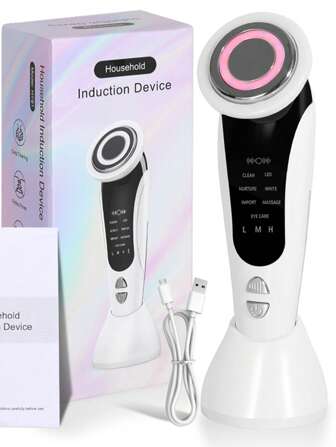 新款炫彩面部按摩仪洁面仪提拉紧致光子美容仪导入仪充电式