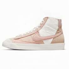 Nike Blazer MID '77 Women's Velvet Candy High Top Trail Blazer Lightweight Sneakers Casual Shoes Pink Plus Velvet - Pink - View 6