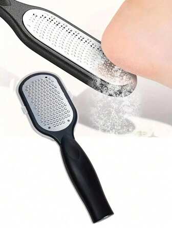 Foot File, Removes Calluses On Heels, Professional Foot Care Stainless Steel Foot File, Suitable For Dry And Wet Use. Foot Scrubber, Removes Dead Skin, Calluses, Scrapes Dead Skin On Soles.