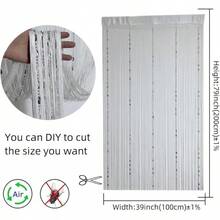100cmX200cm Decorative Door String Curtain Beads Wall Panel Fringe Window Room Divider Blind For Wedding Coffee House Parts Door Divider Beads Tassel Screen Decoration (Colorfull 25) - 白色 - 查看 2