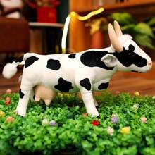 Plush Cow Stuffed Animal Doll, Cartoon Calf Doll, Chinese Zodiac Ox Soft Doll, Kids Birthday Gift, Photo Prop, Decorative Figurine
