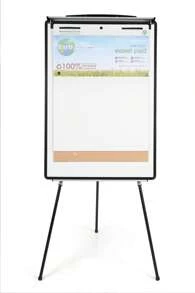 Bi-Office Cavalletto magnetico a treppiede design - 70 x 100 cm (formato europeo), superficie in acciaio laccato, telaio in alluminio e plastica nera