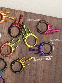 1pc & Cool Gradient Lobe Plug, Asymmetrical Lava Design, Multi-Purpose Piercing Jewelry, Suitable For Women Daily Wear