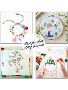 50/100 chiếc Hoa thêu 6 sợi 8m, Chỉ Polyester 100 màu, Chỉ thêu chữ thập màu ngẫu nhiên, Chỉ khâu thủ công cầu vồng, Chỉ nha khoa thêu chất lượng cao - Chỉ nhiều màu hỗn hợp để thêu chữ thập, may vá và thủ công - Phụ kiện nghệ thuật kim, Túi dây xoắn, Thích hợp cho thêu DIY, may vá và thủ công - Nhiều màu - Xem 6