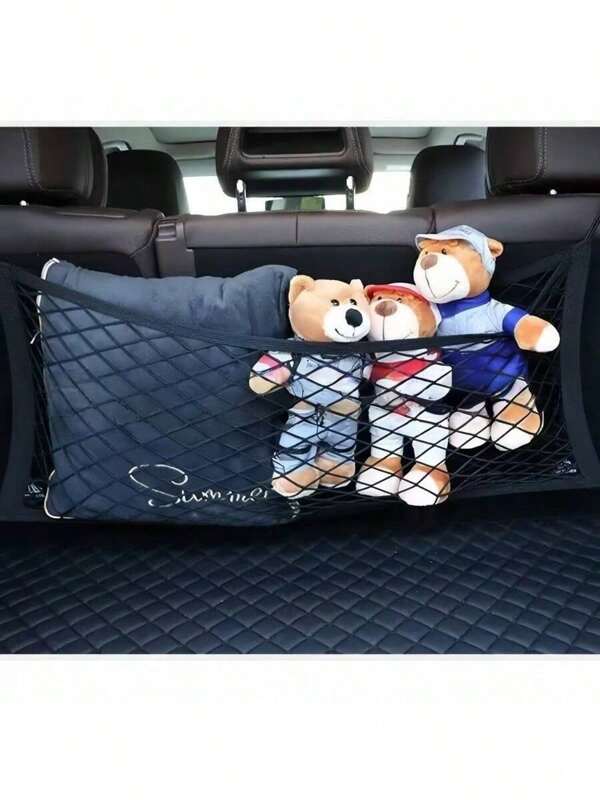 1pc Car Trunk Net Bag, Cargo Storage Mesh Bag, Automotive Organizer Net Pouch For Women Storage Organizer Travel Essentials Back To School Dormitory Storage