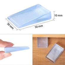4/8 miếng chêm nêm trong suốt, chặn cửa cố định chống gió không cần khoan, thiết kế có thể xếp chồng lên nhau, dùng để trang trí nhà cửa - Trong sáng - Xem 3