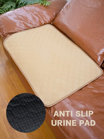 1pc/2pcs Reusable Pet Pee Pads, Khaki Color Dog Urine Mats, Leakproof, Washable, For All Seasons