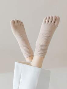 2/5 Đôi tất cổ ngắn năm ngón cho nữ nhiều màu, trơn, lưới bó eo, tách ngón, chống mùi, vải dệt kim nhẹ thoáng khí, phong cách Nhật Bản/INS tối giản, thích hợp mặc ở nhà, đi làm, thường ngày, thể thao, làm quà tặng ngày lễ, mùa thu - Nhiều màu - Xem 7