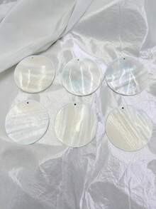 天然贝壳圆形梁手链吊坠饰品 DIY 女士男士珠宝制作配件家居工艺品日常礼物 25/30/35/40 毫米 10 件 - 10pcs - 查看 6
