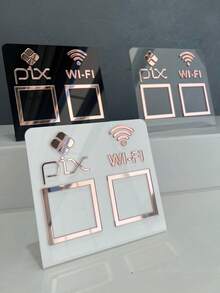 Pix Display Board Table Counter PIX And WI-FI - 黑色與紅色 - 查看 2
