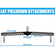 KORIKAHM MultiGrip LAT Pull Down Bar For Home Gym Fitness Spreader Plate LAT Pulldown Attachments For Pulley System Cable Machine Double To Single Cable Attachment Exercise Handle - MultiHoleBar3 - View 2