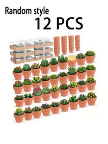 多肉仙人掌蜡烛 18 支装仙人掌茶蜡烛 - 手工制作的精致多肉迷你植物蜡烛 - 非常适合家居装饰蜡烛、节日婚礼道具和乔迁派对返校装饰、开学第一天 - 軍綠色 - 查看 20