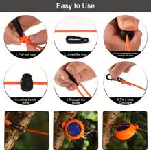 1 pièce Corde à linge portable rétractable pour extérieur, camping, hôtel, anti-dérapant, résistant au vent, accessoire de séchage de linge 10m