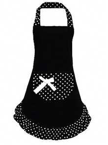 各式制服围裙，防水可调节格子蝴蝶结蕾丝围裙，适用于餐厅，花艺工作围裙