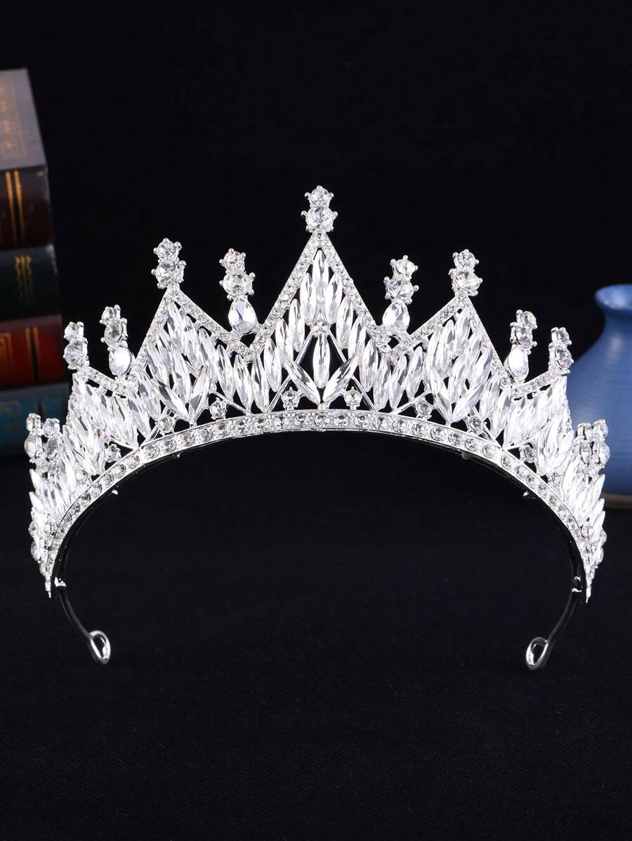 1 Peça Coroa Elegante e Cintilante, Adequada Para Adolescentes e Mulheres, Para Usar em Festas e Decoração