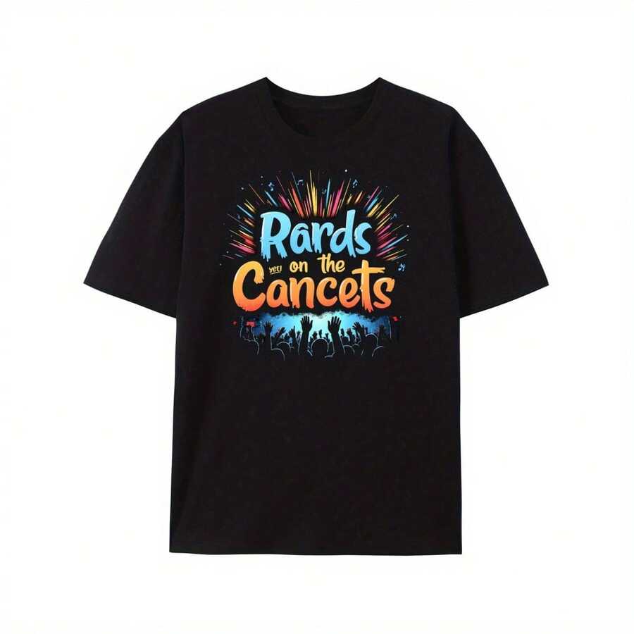 60 Polyester 40 Cotton Tshirts, Muscle Fit T-Shirts For Men, Image Of Crowd Of People, Rards On The Canets, Big And Tall V Neck T-Shirts, Cool Tshirts For Men As Present - Black - View 1