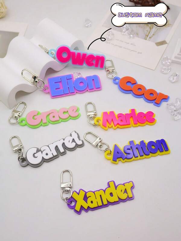 1PC Custom Name Backpack Tag Keychain, Personalized 3D Name Keychains, Custom Bag Tags, Bag Backpack Hangs, Unique Personalized Gifts, Party Favors, Stocking Stuffers, Lunch Box Tag