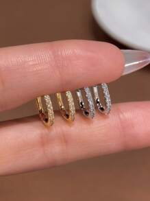 1 Paar 10mm-11mm Diamant-Ohrringe 925er Sterlingsilber, einfache, lässige Damen-Ohrringe, Hochwertige Schmuck, Geschenk für Feiertage, Geburtstag, geeignet für den täglichen Gebrauch der Frau