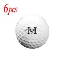 Personnalisé 3/6 pièces, Balle de golf moderne texte personnalisé en couleur, Cadeau de fête des pères, Noël, Six couleurs au choix, Distance et précision améliorées, Parfait pour les golfeurs, Accessoires de golf/Golf haute performance/Idéal pour anniversaires, Nouvel An, Saint-Valentin