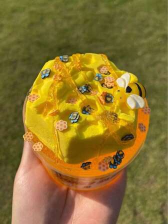 260ML Cream & Honey Bear Slime Kit - DIY Materials Pack, Free Decorations, Reusable, Sealed Storage To Prevent Drying And Cracking, Suitable For Handmade, Collection And Stress Relief; Best Holiday Gift For Friends (Some With Particles, Some Components Are Randomly Shipped)