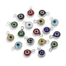 20 Pieces Of 304 Stainless Steel 18k Gold-Plated Enamel Teardrop-Shaped Pendants In Yellow, Red And Other Colours, Single-Hole Devil's Eye Pendants, Suitable For Women's Everyday Wear, Handmade Pendant Bracelet DIY Jewellery Accessories Pendants.