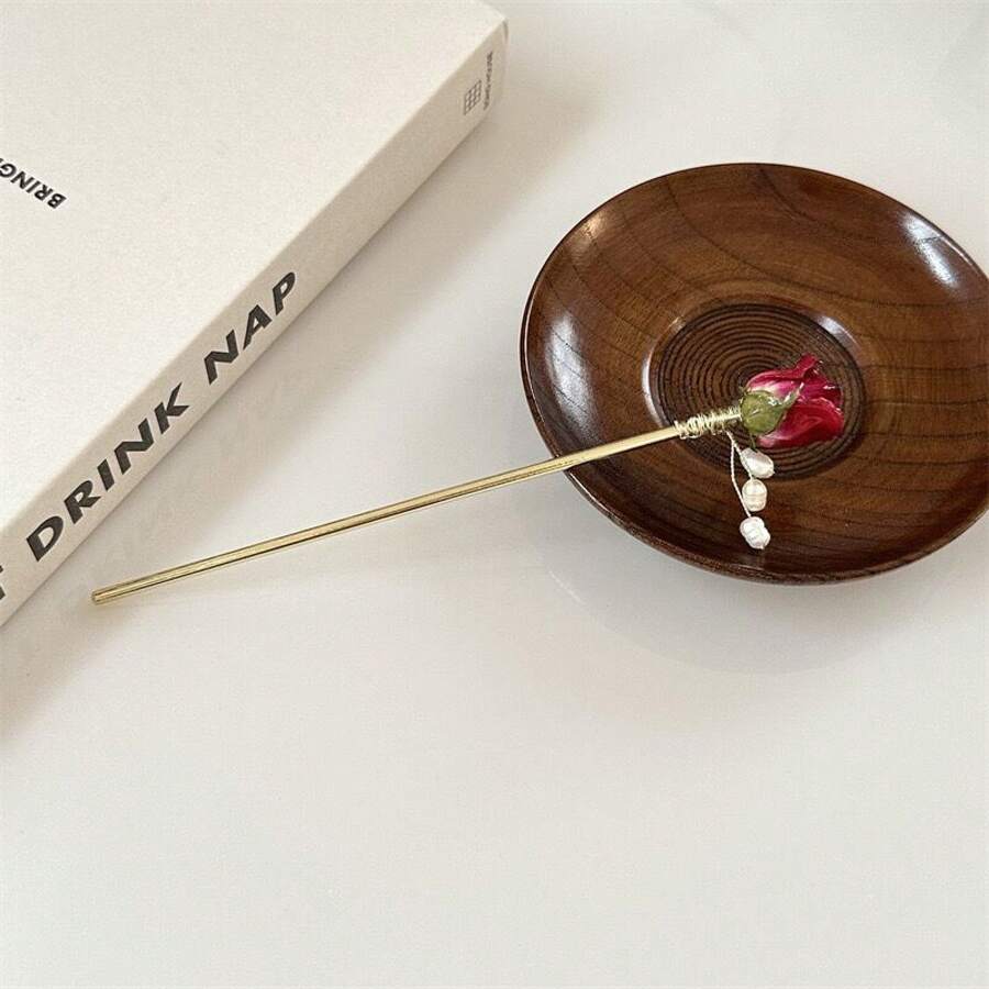 Hair Pins - 紅色 - 查看 1