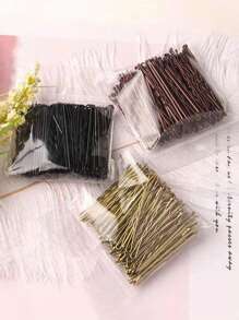 50pcs Women All-Match Minimalist Black, Brown, Gold Simple Straight Barrettes, Fashion Versatile Elegant Hair Clips For Daily Outfit, Hairstyle, Face Washing, Makeup Accessories, Claw Clips, Hair Slide, Hair Claws, School Stuff