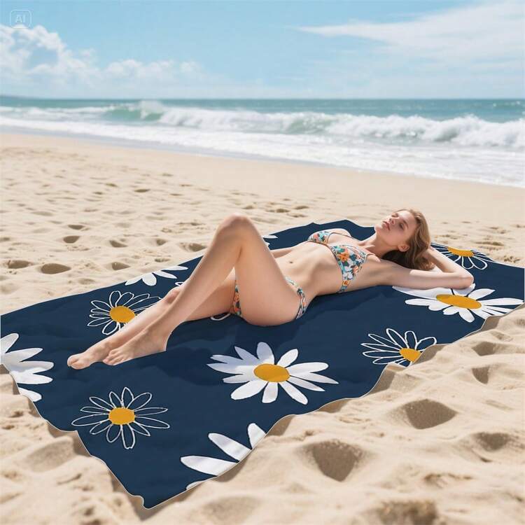Dhakalrlde Motorcycle Theme Beach Towel - Sand-Free Microfiber, 31x51 Inches, Quick Dry - View #9