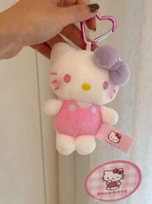 Sanrio 1pc Hello Kitty Plush Doll Keychain, Cute Bag/Car Charm, Gift For Girlfriend,For School Supplies,Back To School
