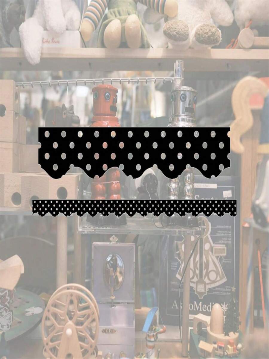 212 Main TCR4671-6 Black Mini Polka Dots Border Trim - Pack Of 6 - 彩色 - 查看 1