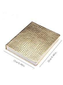 1pc Nail Color Card Display Book, Crocodile Pattern Color Card Book, PU Color Card Book, Nail Gel Display Book, Built-In Color Card Book.