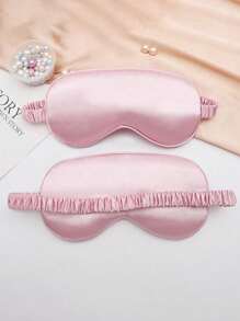 1 件装丝绸睡眠眼罩，双面桑蚕丝冷热疗法眼罩