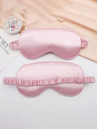 1pc Silk-Like Sleep Eye Mask, Double-Sided Mulberry Silk Hot/Cold Therapy Eye Shade