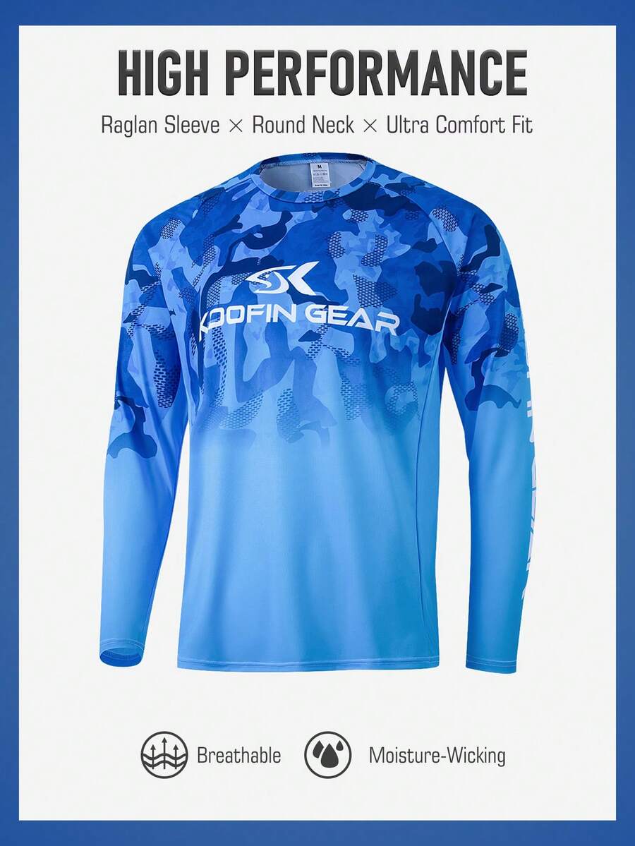 Men's Performance Fishing Wear Fishing Shirt Long Sleeve Uv Protection Quick Dry Jersey Clothes Lightweight Breathable