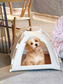 Tenda per gatti, rifugio a forma di tenda, nido per gatti, letto, tenda portatile per gattini, casa per animali domestici come cani, casetta pieghevole con tappetino morbido per piccoli animali da usare sia all'interno che all'esterno in tutte le stagioni