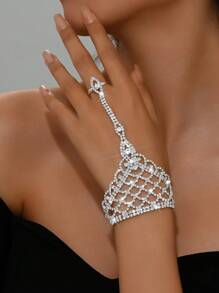 Fashionable Diamond Encrusted Bracelet, Suitable For Weddings, Parties, Latin Dance, Formal Events And Casual Wear