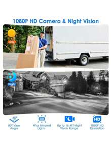 Doorbell Camera Wireless, 1080P Smart Wireless Video Doorbell Camera With Chime, 2.4GWiFi, 2-Way Audio, Night Vision, Free Cloud Storage Security Doorbell For Home Office,
