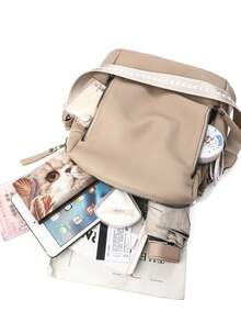 防盗复古PU皮背包，多功能时尚日常包，多口袋轻便旅行包，大容量简约书包，方便实用，适合学生、护士、教师、商务人士、旅行、通勤、购物、办公、约会、徒步、训练、工作等各种场合，也是生日礼物和节日礼物的理想之选。 - 彩色 - 查看 12