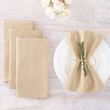 4pcs/Set Washable Dining Napkins, 40cm X 40cm, Suitable For Wedding, Party, Bridal Shower, Birthday, Table Decoration