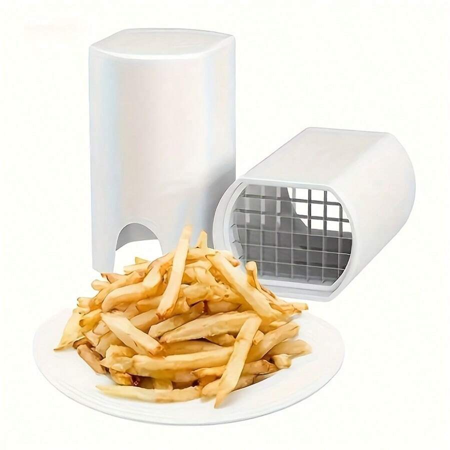 1-Piece French Fry Cutter, Natural Cutting Speed Slicer, Vegetable And Potato Tool, Food Vegetable Slicer, Vegetable Chopper - White - View 1