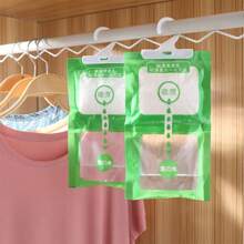 10Pcs/Set Wardrobe Moisture Absorbent Bags, Hanging Dehumidification Bags Anti-Mold And Moisture-Proof Bags, Suitable For Kitchen, Bathroom, Cabinet, Wardrobe, Shoe Cabinet, Car, School, Office, Home, Dormitory, Travel, Home Decoration, Christmas Note: Each Package Contains 50g Of Content ,Dehumidifier For Home