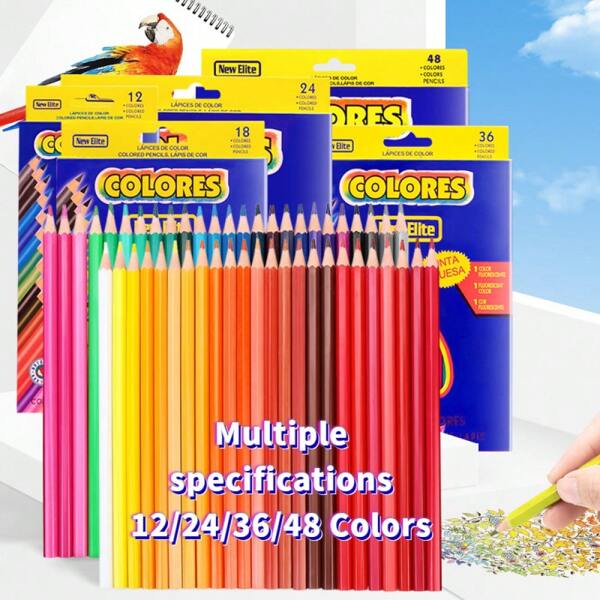 36 piezas Lápices de colores a base de aceite, Set de caja de color surtido de 12/18/24 para dibujar y colorear de vuelta a la escuela