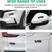 KVAEY 2 PCS 3D SR5 Metal Emblem Sticker, Self-Adhesive Car Side  Rear Tailgate Bumper Badge Decal,  Trunk Decorative Badge Stickers For Vehicle Exterior, Car Accessories (V6, Black) - V6, Black - View 6