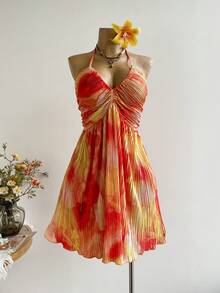 Temptaria Đầm hở lưng, trễ vai, kiểu dáng bohemian dành cho nữ cỡ lớn, thích hợp cho các lễ hội âm nhạc và kỳ nghỉ hè nhiệt đới, thanh lịch. - Nhiều màu - Xem 4