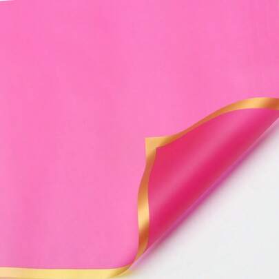 20 piezas/40 piezas Papel de envolver flores con borde dorado y material impermeable de película de gelatina para el Día de San Valentín, cumpleaños, boda, Navidad, Pascua, Halloween y otras ocasiones como paquete para ramos de flores, Navidad