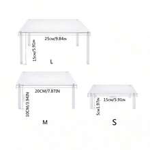 1/3pcs Acrylic Cupcake Stand Transparent Display Holder Set Suitable For Cakes, Pies, Desserts, Wedding & Party - Transparent - View 10